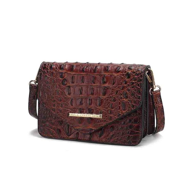 MKF Collection Vanta Saddle Croc-Embossed Shoulder Handbag by Mia K - Image 31
