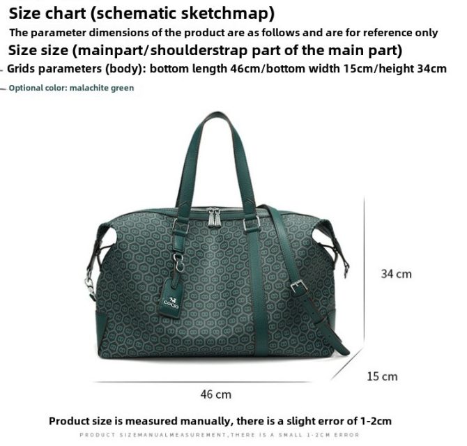 New peacock green travel bag large-capacity leisure bag female fashionable versatile shoulder crossbody commuter bag - Image 2