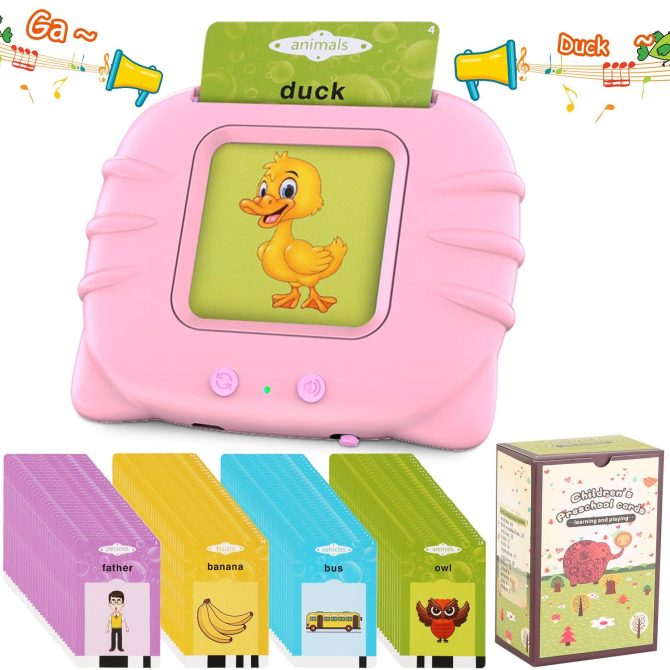 224 Words Kid Flash Talking Cards 112 Card Electronic Cognitive Audio Toddler Reading Machine Animal Shape Color Repeated Learning Cards English For Child 1-5 Years Old - Image 14
