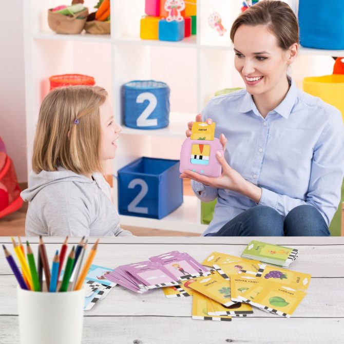 224 Words Kid Flash Talking Cards 112 Card Electronic Cognitive Audio Toddler Reading Machine Animal Shape Color Repeated Learning Cards English For Child 1-5 Years Old - Image 18