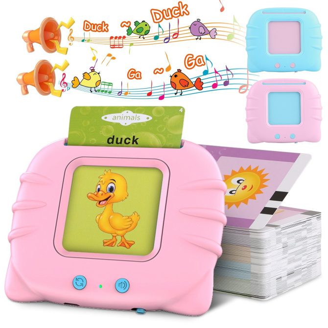 224 Words Kid Flash Talking Cards 112 Card Electronic Cognitive Audio Toddler Reading Machine Animal Shape Color Repeated Learning Cards English For Child 1-5 Years Old - Image 3