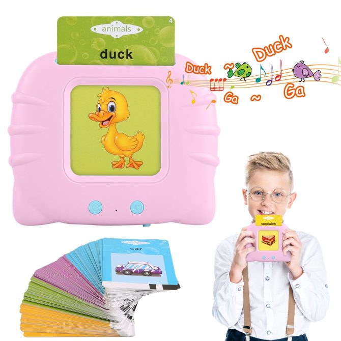 224 Words Kid Flash Talking Cards 112 Card Electronic Cognitive Audio Toddler Reading Machine Animal Shape Color Repeated Learning Cards English For Child 1-5 Years Old - Image 7