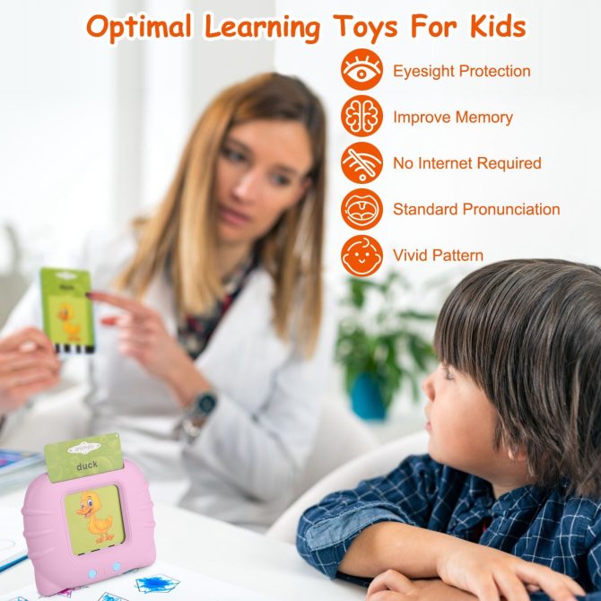 224 Words Kid Flash Talking Cards 112 Card Electronic Cognitive Audio Toddler Reading Machine Animal Shape Color Repeated Learning Cards English For Child 1-5 Years Old