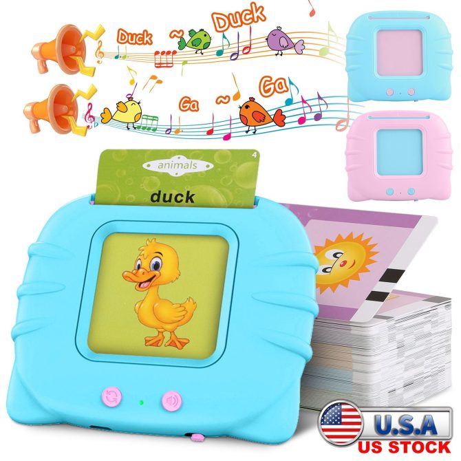 224 Words Kid Flash Talking Cards 112 Card Electronic Cognitive Audio Toddler Reading Machine Animal Shape Color Repeated Learning Cards English For Child 1-5 Years Old - Image 33