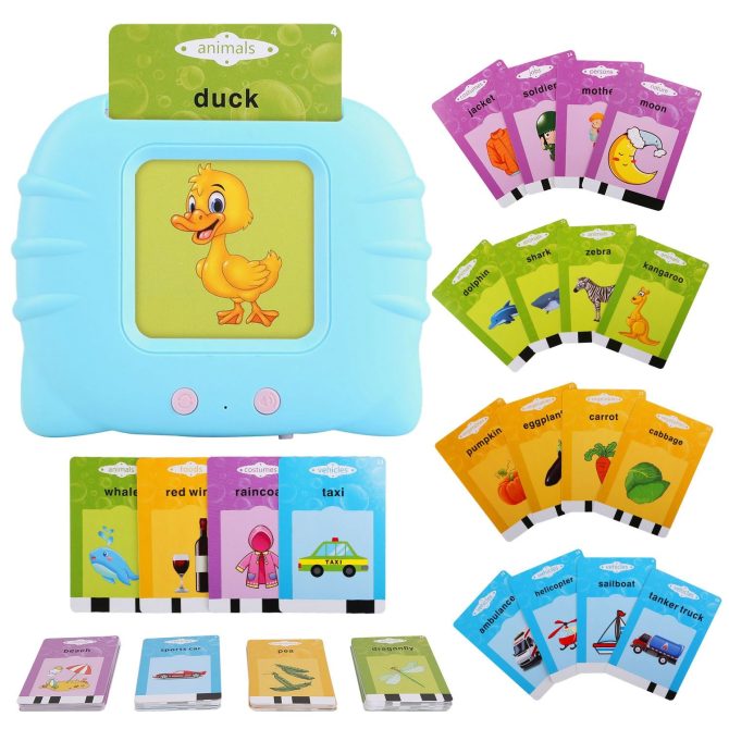 224 Words Kid Flash Talking Cards 112 Card Electronic Cognitive Audio Toddler Reading Machine Animal Shape Color Repeated Learning Cards English For Child 1-5 Years Old - Image 35