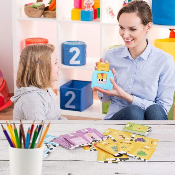 224 Words Kid Flash Talking Cards 112 Card Electronic Cognitive Audio Toddler Reading Machine Animal Shape Color Repeated Learning Cards English For Child 1-5 Years Old - Image 38