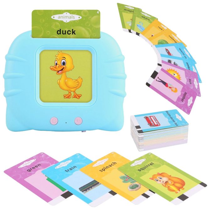 224 Words Kid Flash Talking Cards 112 Card Electronic Cognitive Audio Toddler Reading Machine Animal Shape Color Repeated Learning Cards English For Child 1-5 Years Old - Image 30