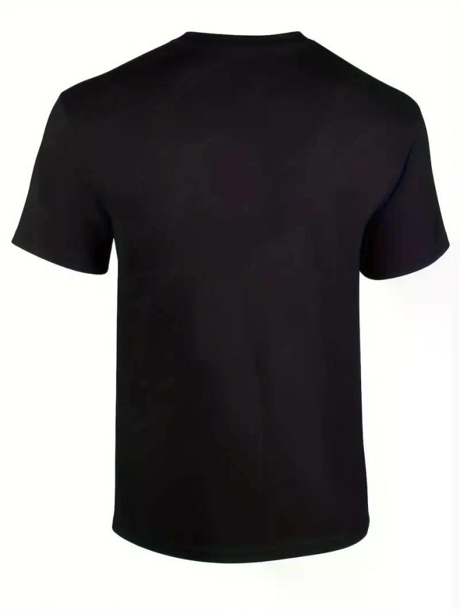 [Playful]Men's Patriotic Pattern T-Shirt - "I Support LGBTQ, Freedom, Firearms, Bible, BBQ" design with American flag, black cotton casual T-shirt, suitable for all seasons - Image 20