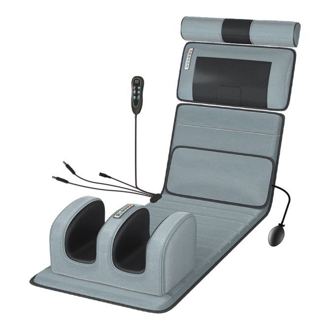 Full Body Electric Massage Mat Heating Vibration Massage Pad Cushion Back Massage Mattress Chair Pad with Neck massage Foot massage Head Pillow Inflatable Lumber Pillow Smart Timer - Image 14