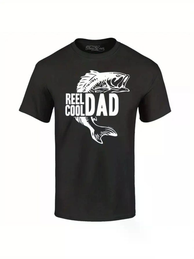 Reel Cool Dad T-shirt Fish Fishing Fishermen Camping Father'S Day Gift Tee Shirt 100% Cotton T-Shirt, Cotton T-Shirt Fitness T-shirt - Image 19