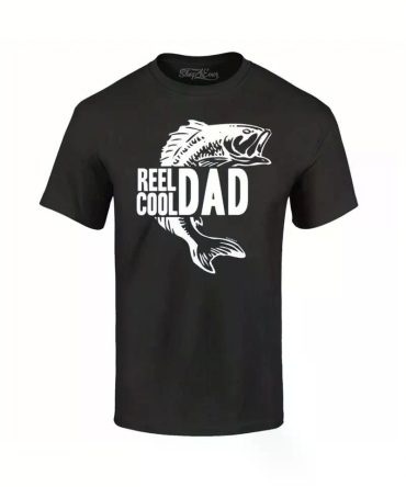 Reel Cool Dad T-shirt Fish Fishing Fishermen Camping Father'S Day Gift Tee Shirt 100% Cotton T-Shirt, Cotton T-Shirt Fitness T-shirt
