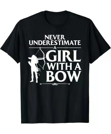 1pc Women'S Archery-Inspired Cotton T-Shirt, Crew Neck, Short Sleeve, Regular Fit, Geometric Pattern, Knit Fabric, Medium Stretch