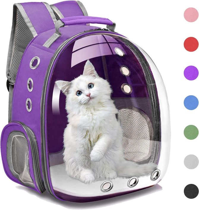 Cat Backpack Carrier Bubble Bag; Small Dog Backpack Carrier for Small Dogs; Space Capsule Pet Carrier Dog Hiking Backpack Airline Approved Travel Carrier - Image 2
