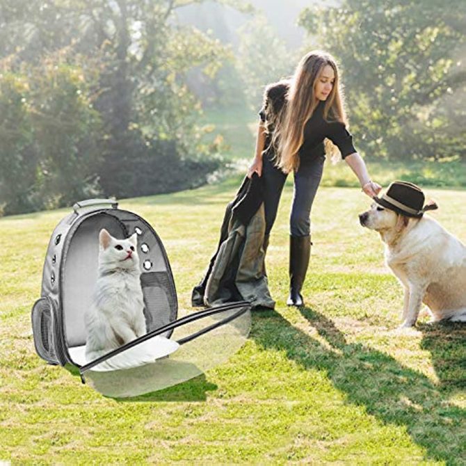 Cat Backpack Carrier Bubble Bag; Small Dog Backpack Carrier for Small Dogs; Space Capsule Pet Carrier Dog Hiking Backpack Airline Approved Travel Carrier - Image 5