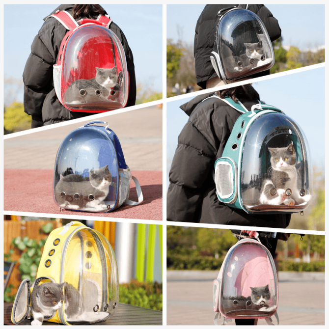 Cat Backpack Carrier Bubble Bag; Small Dog Backpack Carrier for Small Dogs; Space Capsule Pet Carrier Dog Hiking Backpack Airline Approved Travel Carrier - Image 3