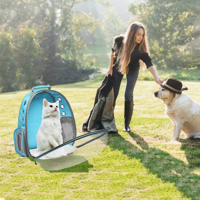 Cat Backpack Carrier Bubble Bag; Small Dog Backpack Carrier for Small Dogs; Space Capsule Pet Carrier Dog Hiking Backpack Airline Approved Travel Carrier - Image 9