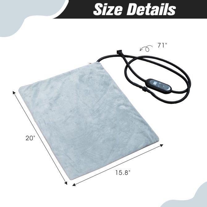 Pet Heating Pad for Dog and Cat with Adjustable Temperatures and Timing - Image 7