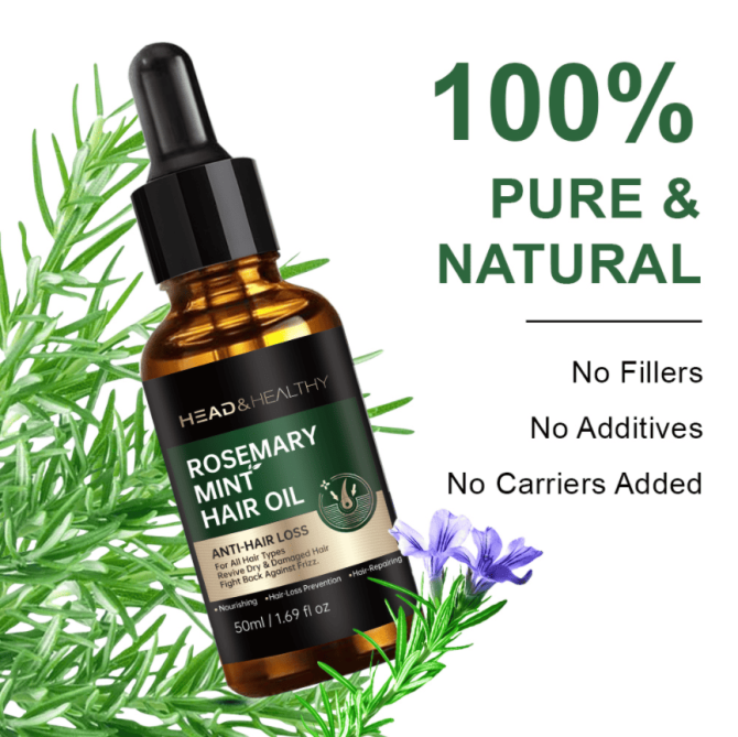 PSA04   rosemary mint hair care essential oil, fast and best hair oil, rosemary oil, organic hair growth, hair growth essence oil, Lissage et lissage Amélioration de la brillance Lissage et lissage, - Image 2