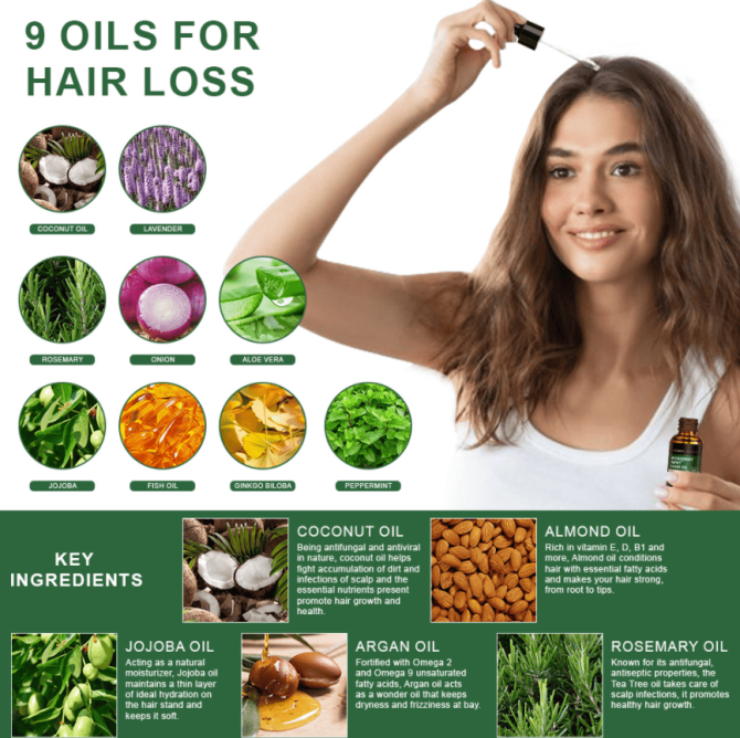 PSA04   rosemary mint hair care essential oil, fast and best hair oil, rosemary oil, organic hair growth, hair growth essence oil, Lissage et lissage Amélioration de la brillance Lissage et lissage, - Image 7