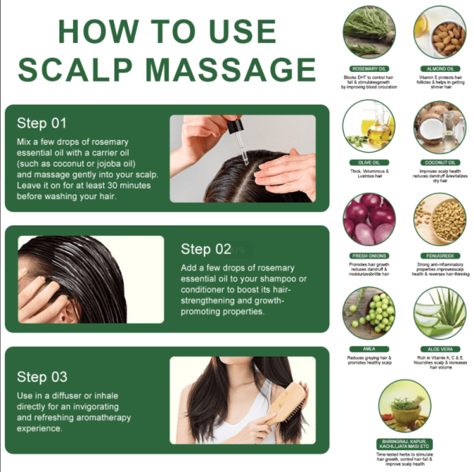 PSA04   rosemary mint hair care essential oil, fast and best hair oil, rosemary oil, organic hair growth, hair growth essence oil, Lissage et lissage Amélioration de la brillance Lissage et lissage, - Image 8