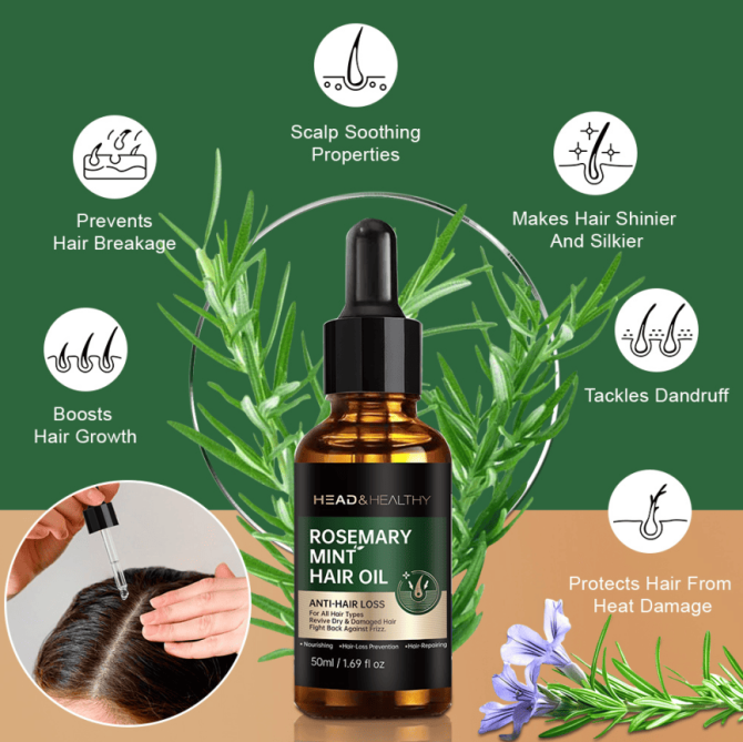 PSA04   rosemary mint hair care essential oil, fast and best hair oil, rosemary oil, organic hair growth, hair growth essence oil, Lissage et lissage Amélioration de la brillance Lissage et lissage, - Image 9