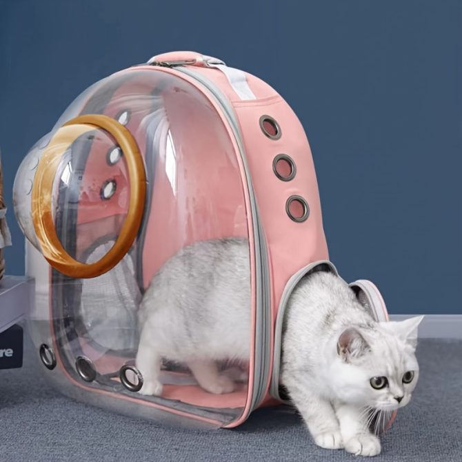 Pet Carrier Backpack, Space Capsule Bubble Cat Backpack Carrier, Waterproof Pet Backpack Outdoor Use - Image 23