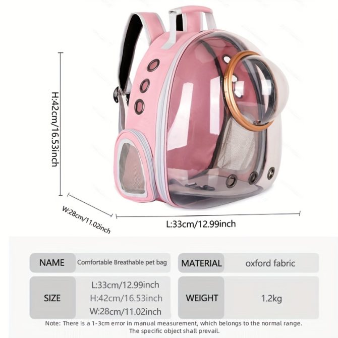Pet Carrier Backpack, Space Capsule Bubble Cat Backpack Carrier, Waterproof Pet Backpack Outdoor Use - Image 24