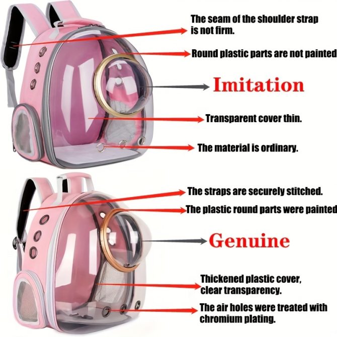 Pet Carrier Backpack, Space Capsule Bubble Cat Backpack Carrier, Waterproof Pet Backpack Outdoor Use - Image 26