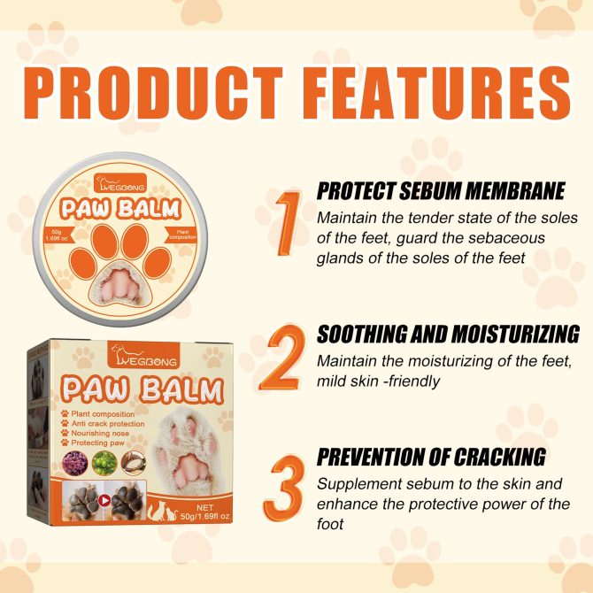 Pets moisturizing paw cream cats and dogs universal deep moisturizing soles of the feet paws meat pad dry crack care cream - Image 2