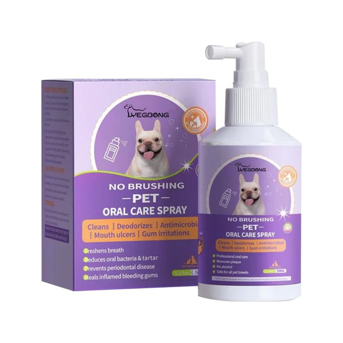 Dog and cat dental cleaning spray pet oral breath fresh deodorant deodorant cleaning agent 50ml - Image 5