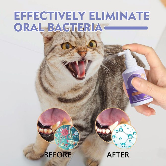 Dog and cat dental cleaning spray pet oral breath fresh deodorant deodorant cleaning agent 50ml - Image 8