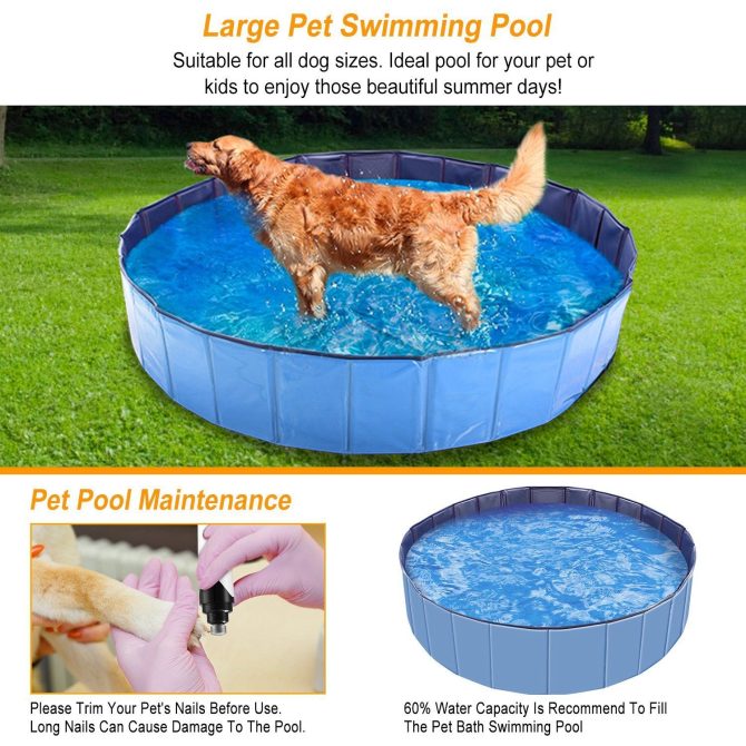 Foldable Pet Swimming Pool PVC Kiddie Baby Dog Swim Pool Bathing Tub Playmat Kids Pools - Image 4