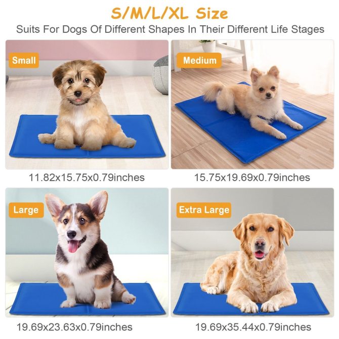 Pet Dog Cooling Mat Pressure Activated Gel Self Cooling Mat Pad Pet Cooling Bed Mats Portable Pet Cooling Blanket XL Size - Image 2
