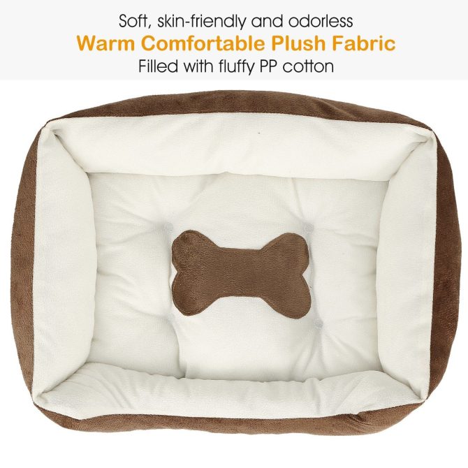 Pet Dog Bed Soft Warm Fleece Puppy Cat Bed Dog Cozy Nest Sofa Bed Cushion Mat S Size - Image 3