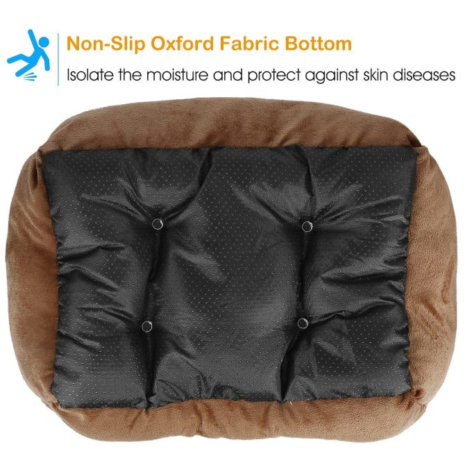 Pet Dog Bed Soft Warm Fleece Puppy Cat Bed Dog Cozy Nest Sofa Bed Cushion Mat S Size - Image 4