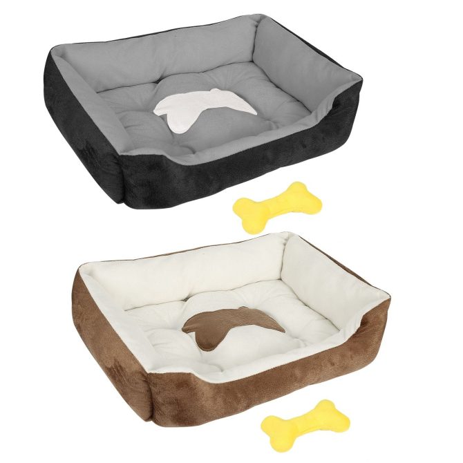 Pet Dog Bed Soft Warm Fleece Puppy Cat Bed Dog Cozy Nest Sofa Bed Cushion Mat S Size - Image 7