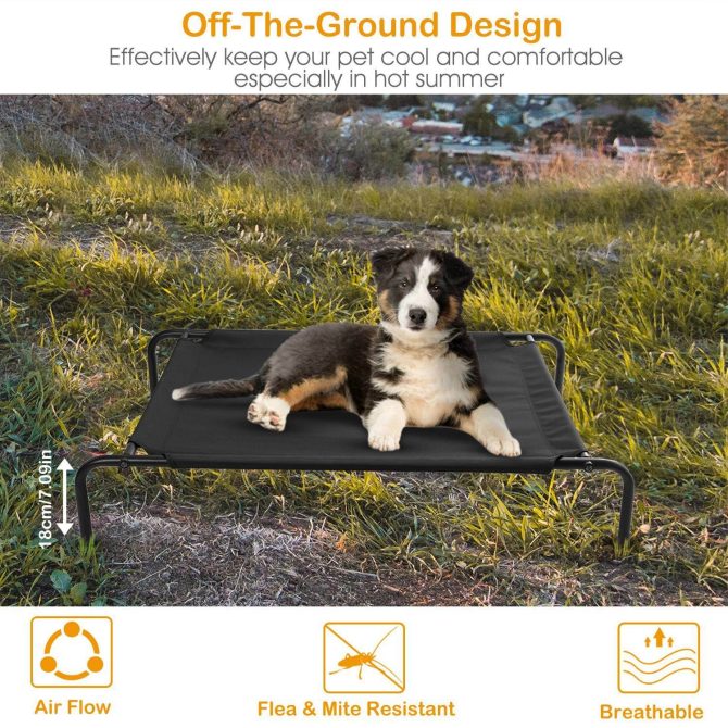 Elevated Pet Bed Dogs Cot Dogs Cats Cool Bed L Size - Image 3