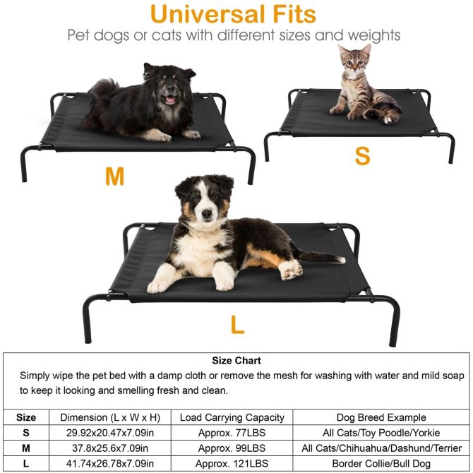 Elevated Pet Bed Dogs Cot Dogs Cats Cool Bed L Size - Image 4