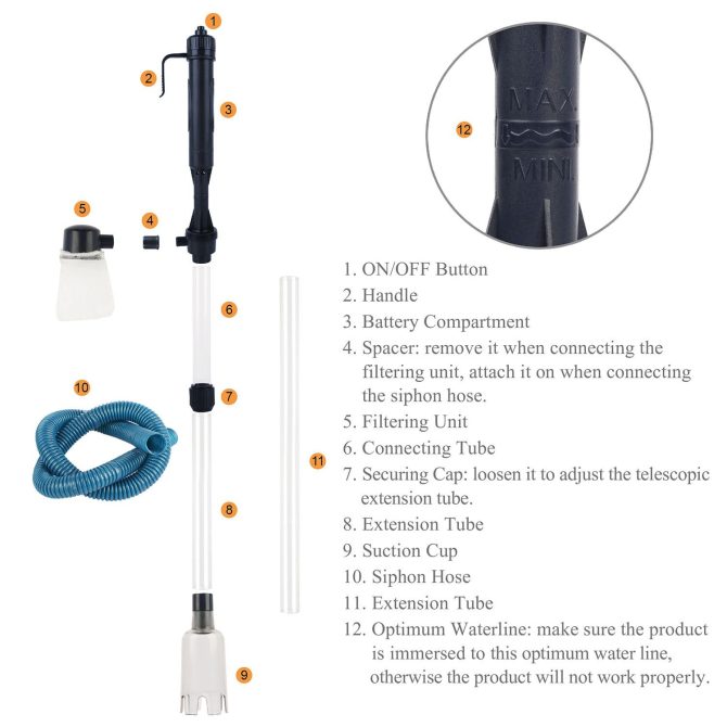 Battery-Operated Aquarium Vacuum Gravel Cleaner - Image 5