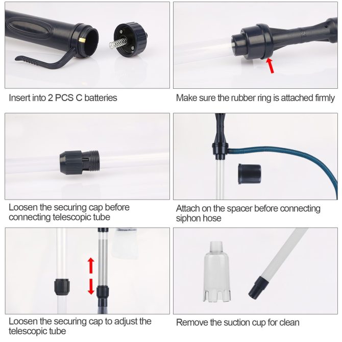 Battery-Operated Aquarium Vacuum Gravel Cleaner - Image 6