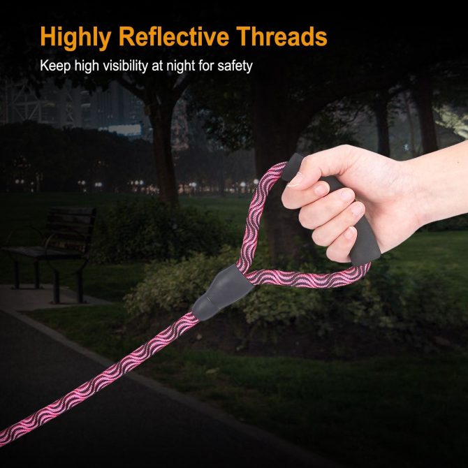 Double Dogs Leash No-Tangle Dogs Lead Reflective Dogs Walking Leash w/ Swivel Coupler Padded Handle - Image 10