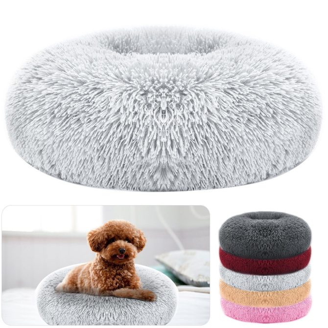 Pet Dog Bed Soft Warm Fleece Puppy Cat Bed Dog Cozy Nest Sofa Bed Cushion M Size - Image 7
