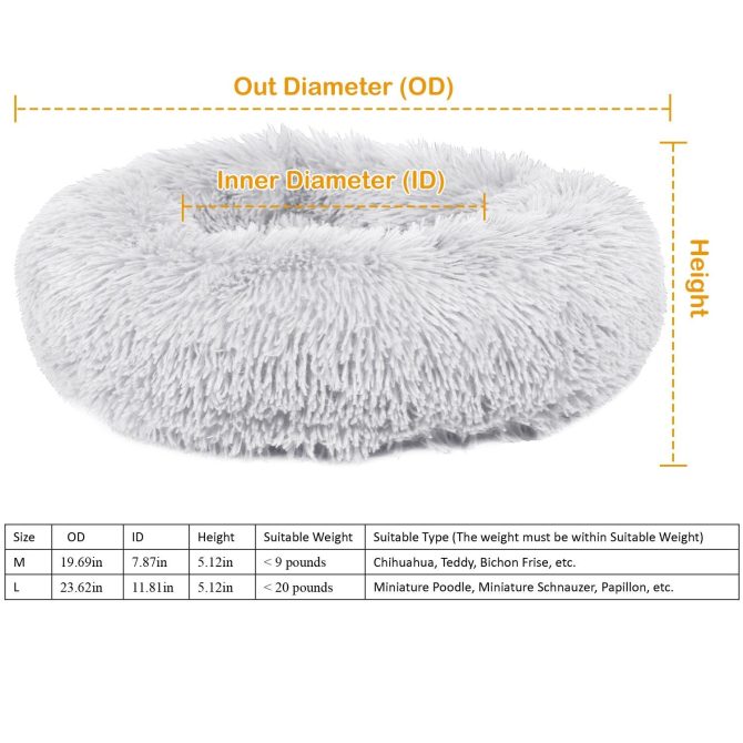 Pet Dog Bed Soft Warm Fleece Puppy Cat Bed Dog Cozy Nest Sofa Bed Cushion M Size - Image 11