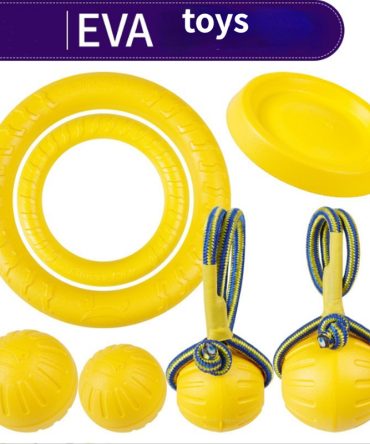 EVA pet supplies dog tug of war toys pull ring training Frisbee with rope elastic ball molar stick in stock