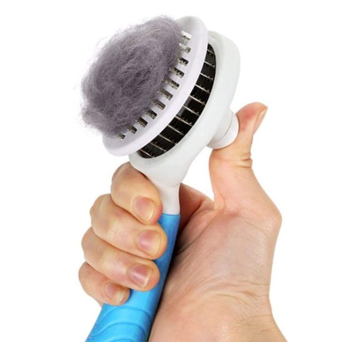 Cat Grooming Brush; Self Cleaning Slicker Brushes for Dogs Cats Pet Grooming Brush Tool Gently Removes Loose Undercoat; pet grooming - Image 4