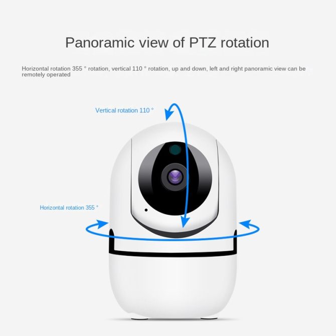 1080p WiFi pet Camera 360 Degree Home Camera with App; Night Vision; 2-Way Audio; pet camera; Motion Tracking; Sound Detection; Local&Cloud Storage - Image 4