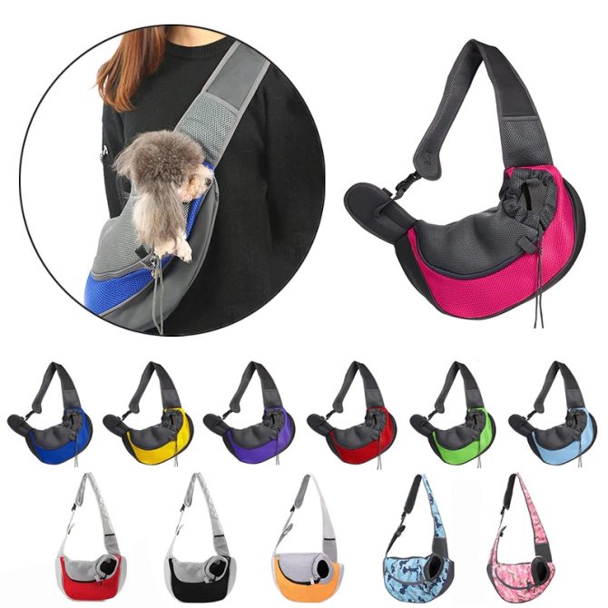 Pet Puppy Carrier S/L Outdoor Travel Dog Shoulder Bag Mesh Oxford Single Comfort Sling Handbag Tote Pouch - Image 33