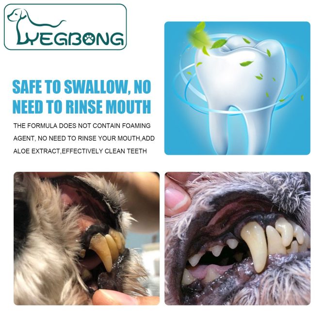 Pet toothpaste dog fresh breath in addition to bad breath tartar cleaning cats and cats oral care edible - Image 3
