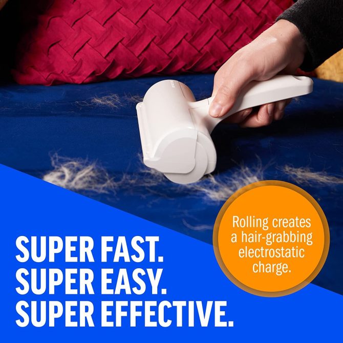 Pet Hair Remover - Reusable Cat and Dog Hair Remover for Furniture; Couch; Carpet; Car Seats and Bedding; pet grooming; Portable; Multi-Surface Lint Roller & Animal Fur Removal Tool - Image 6