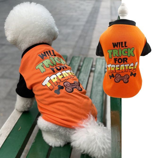 Pet Cotton Clothes for Cats and Dogs in Summer English Print Pet Dog Clothes Tank Top T-shirt in Summer - Image 20